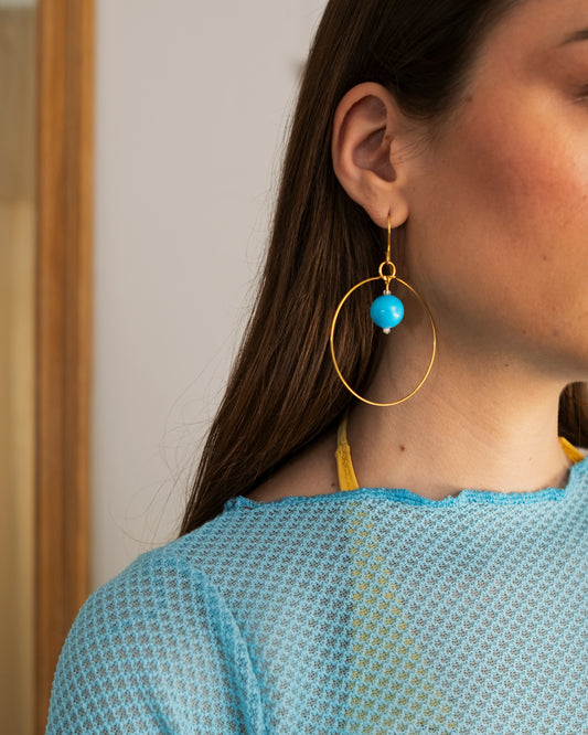 Blue Shell Earrings