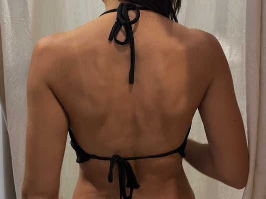 Draped Backless Top Noir