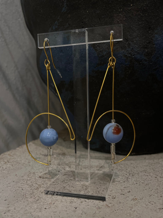 Blue Lace Agate Earrings