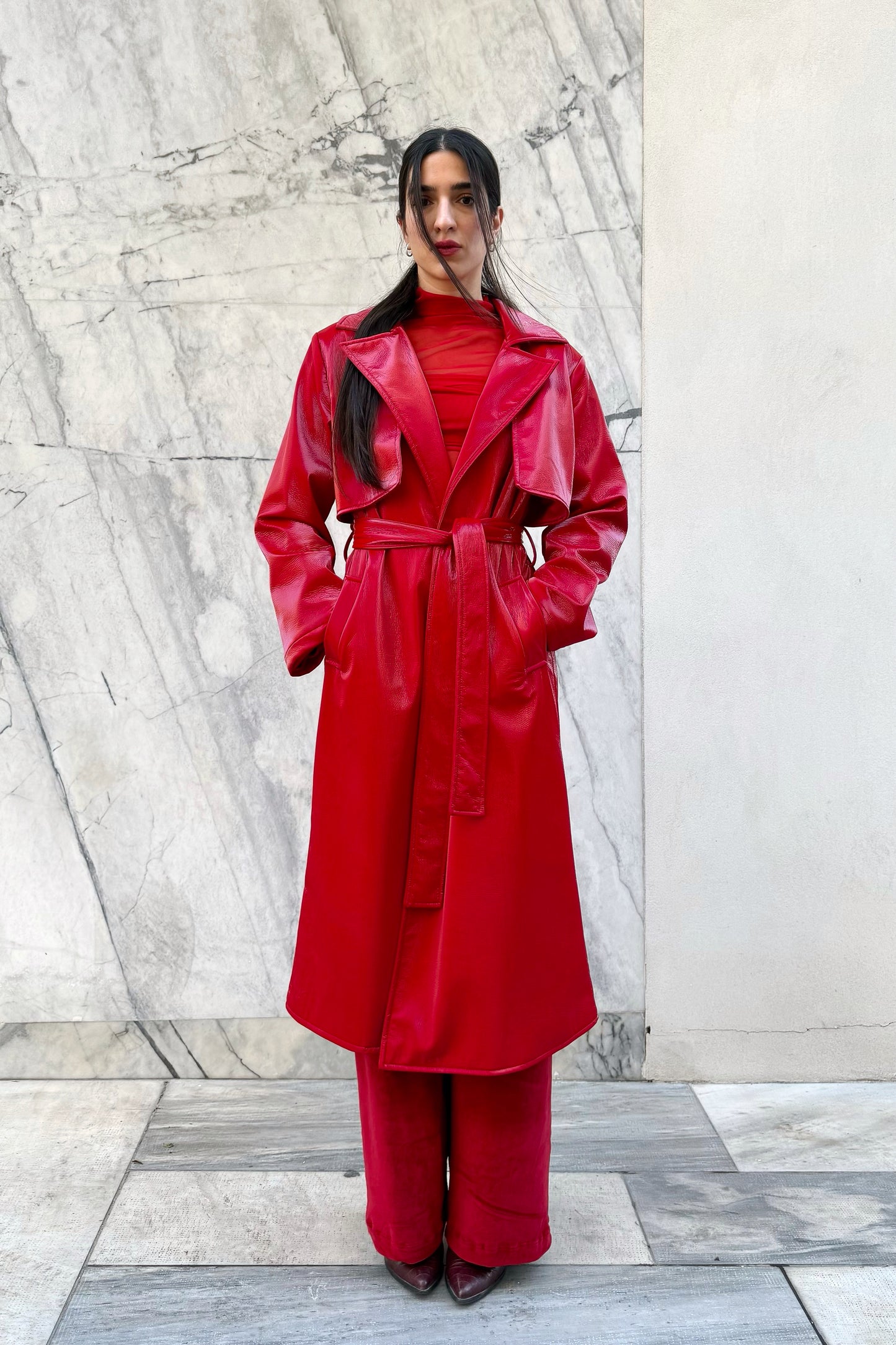 Scarlet Trench Coat