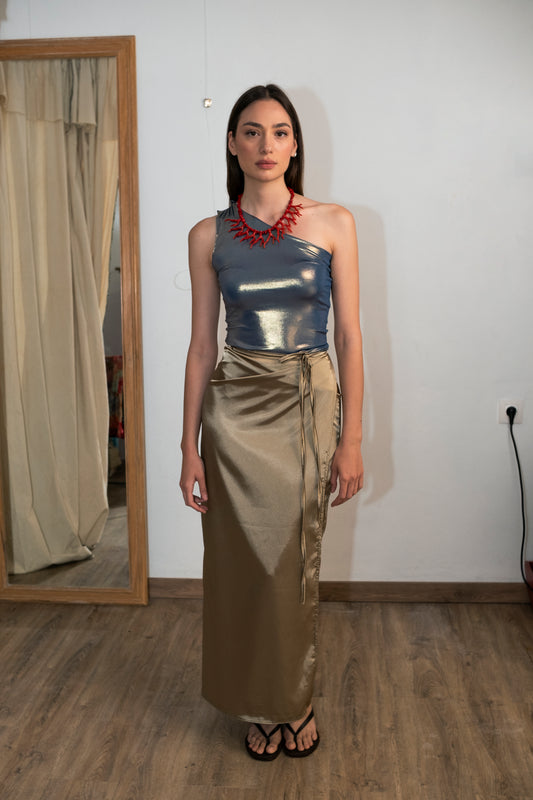 Satin Skirt Sand