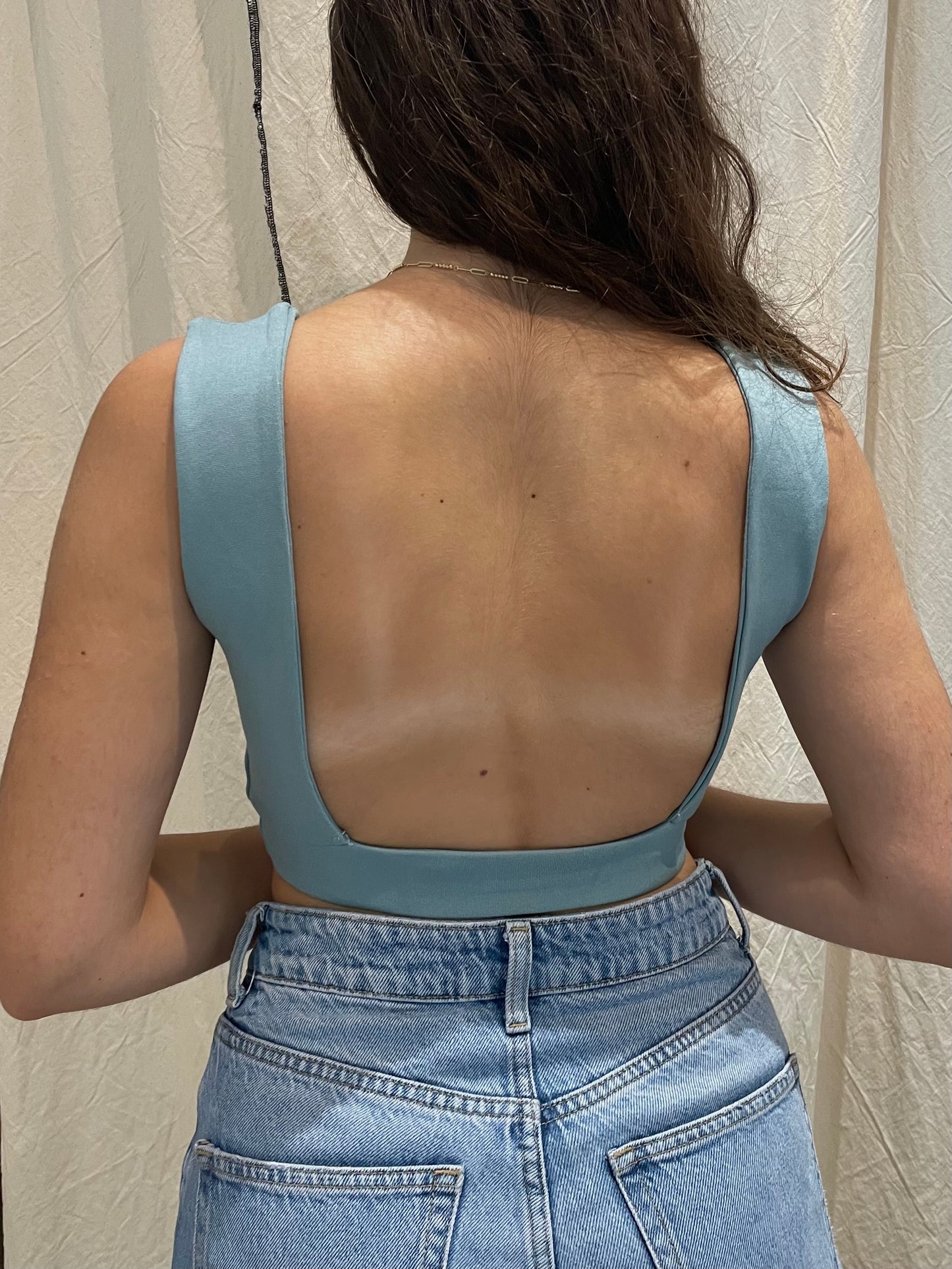 Open Back Top Light Blue