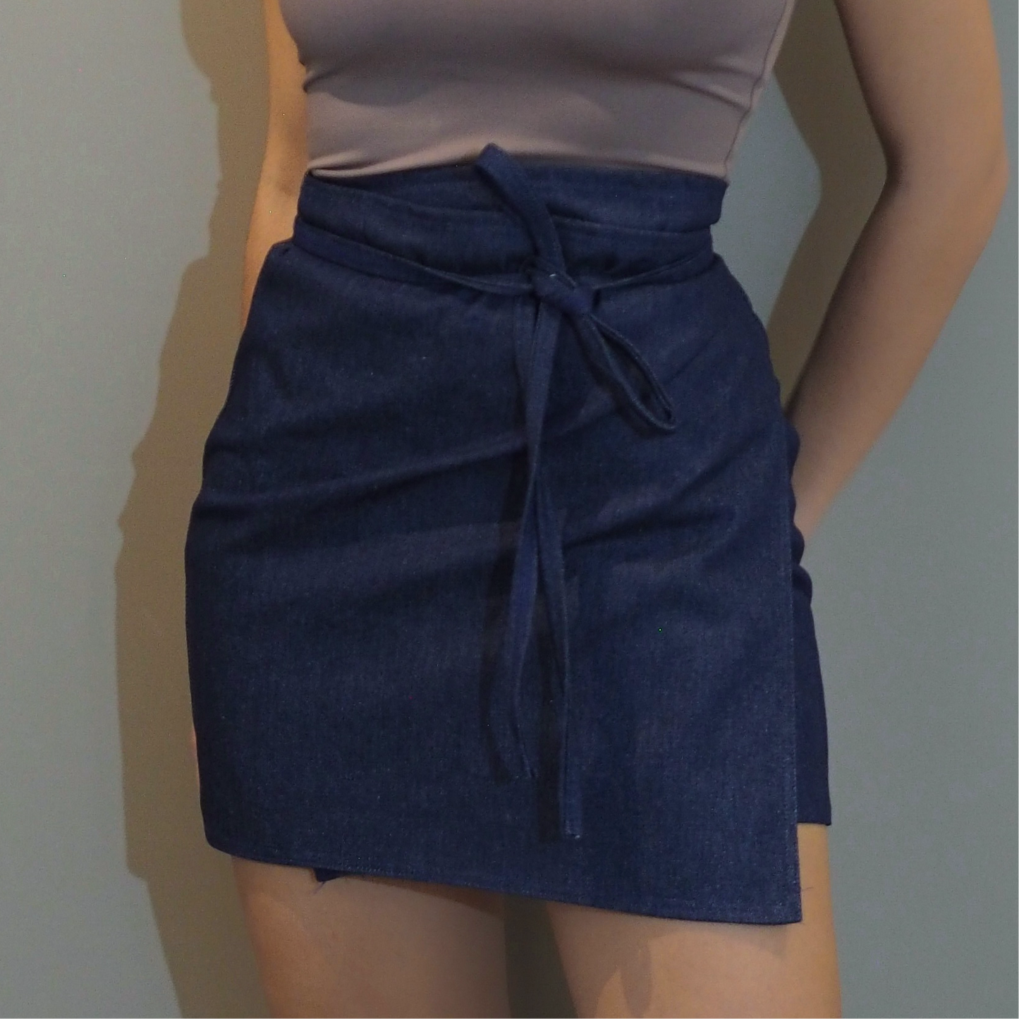 Denim Wrap Skirt