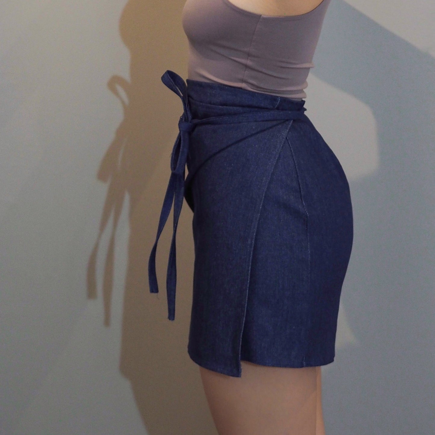 Denim Wrap Skirt