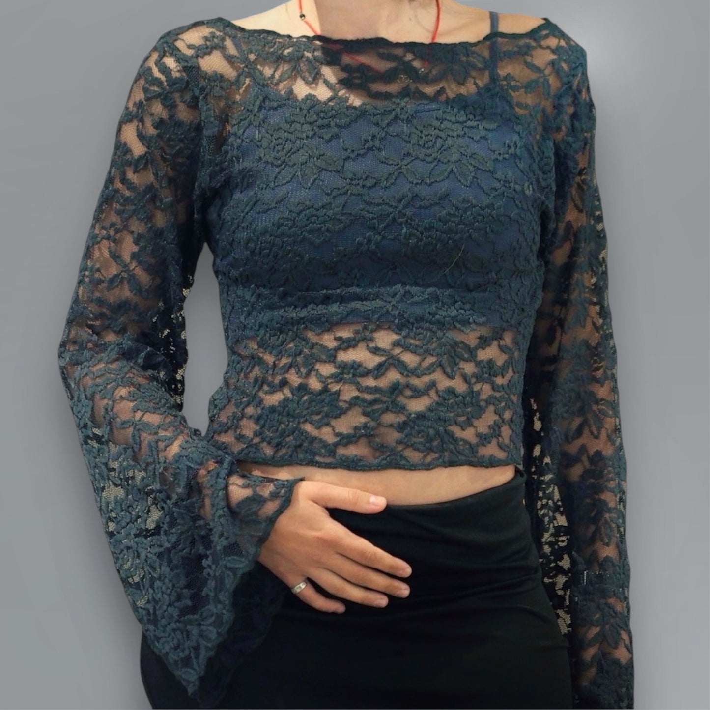 Lace Top Dark Teal